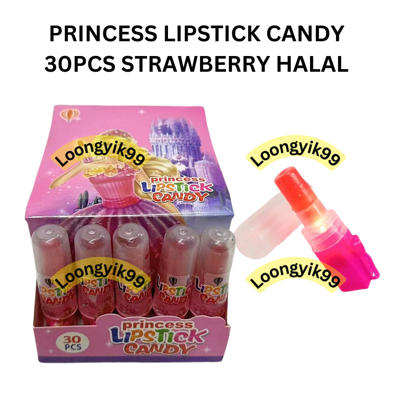 PRINCESS LIPSTICK CANDY 30PCS STRAWBERRY HALAL | Shopee Singapore