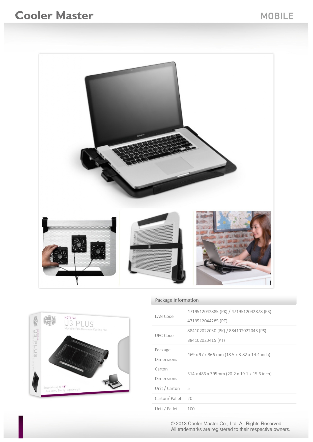 Cooler Master Notepal U3 Plus Laptop Cooling Pad | Shopee Singapore