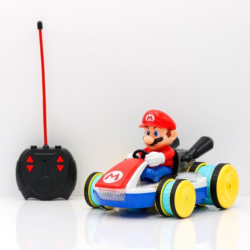 Super Mario Kart Four-way Remote Control Car Mario Brother Stunt Car RC ...