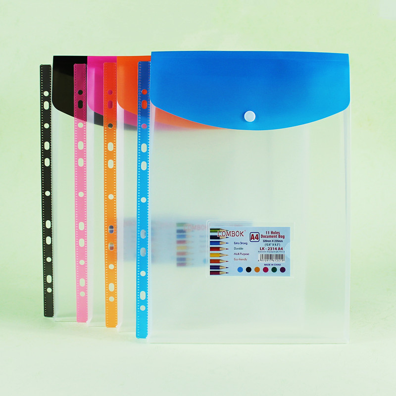 A4 Expandable Button File, Protector sheet /11 Holes Document Holder ...
