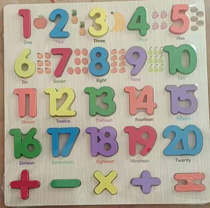 30cm Kids abc Alphabets Letter Puzzle Wooden Early Education math toys ...