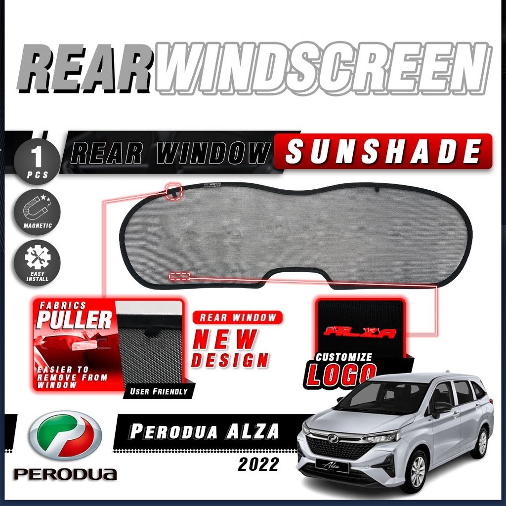 Car Rear Windscreen Car Sunshade Proton Perodua Myvi Axia Viva Alza ...