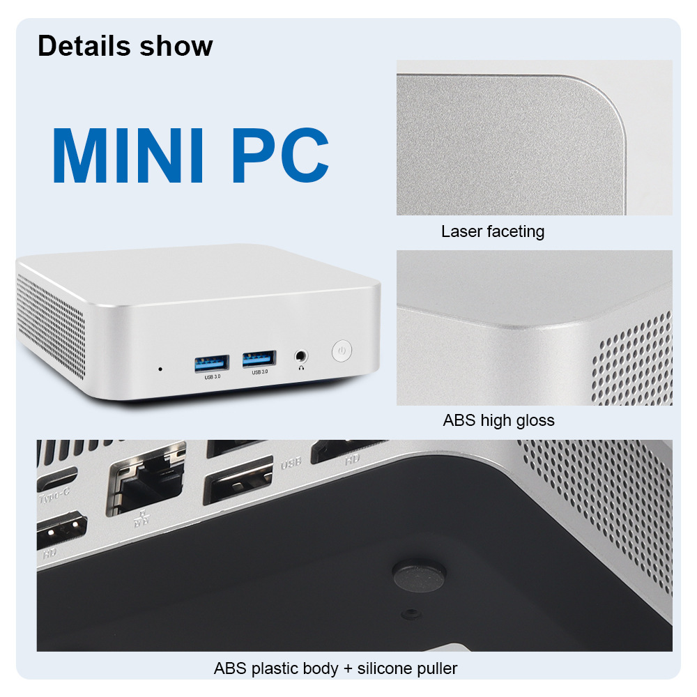 W6 Intel N100 Mini PC 32GB RAM DDR4 2TB NVME SSD Windows 11 WiFi 6