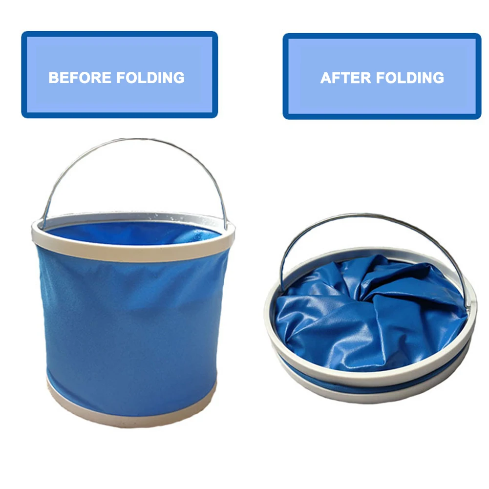 Foldable Pail 9L/11L/13L Portable Folding Collapsible Basin Outdoor Car ...