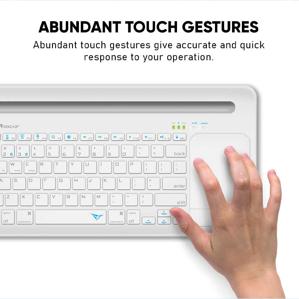 Alcatroz Xplorer Dock 2 BT Bluetooth Ultra Slim Wireless Keyboard with