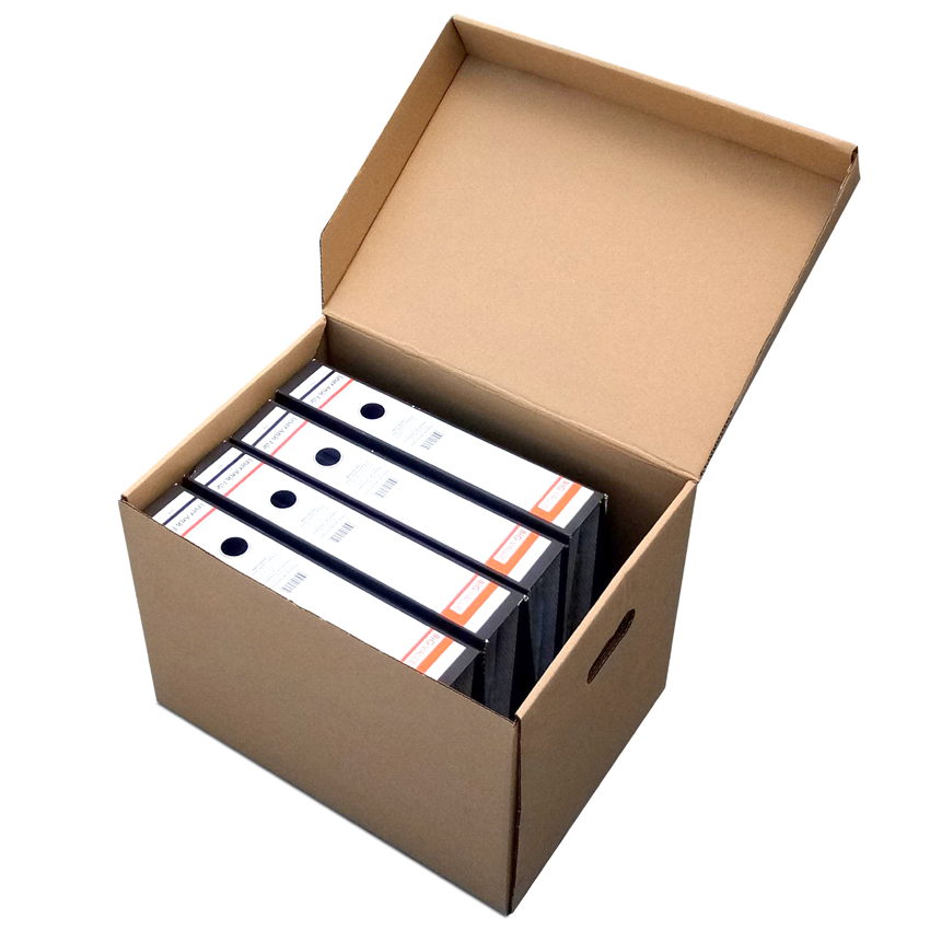 Document Box File Box Moving Office Home Kraft Packaging Carton Hidden ...