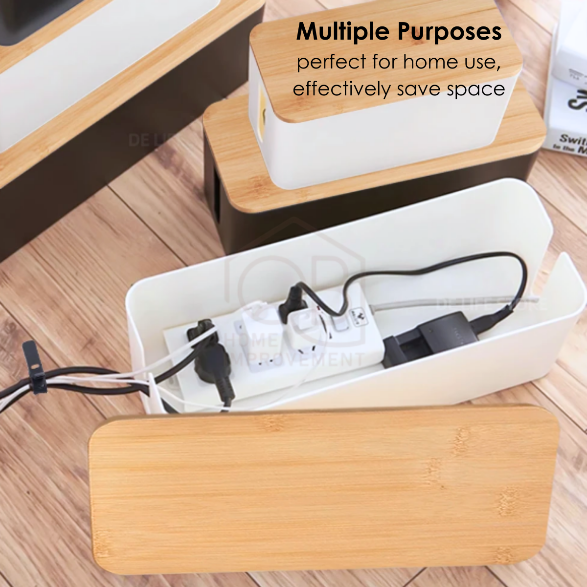 QB Cable management storage box minimalist safety socket wire extension ...