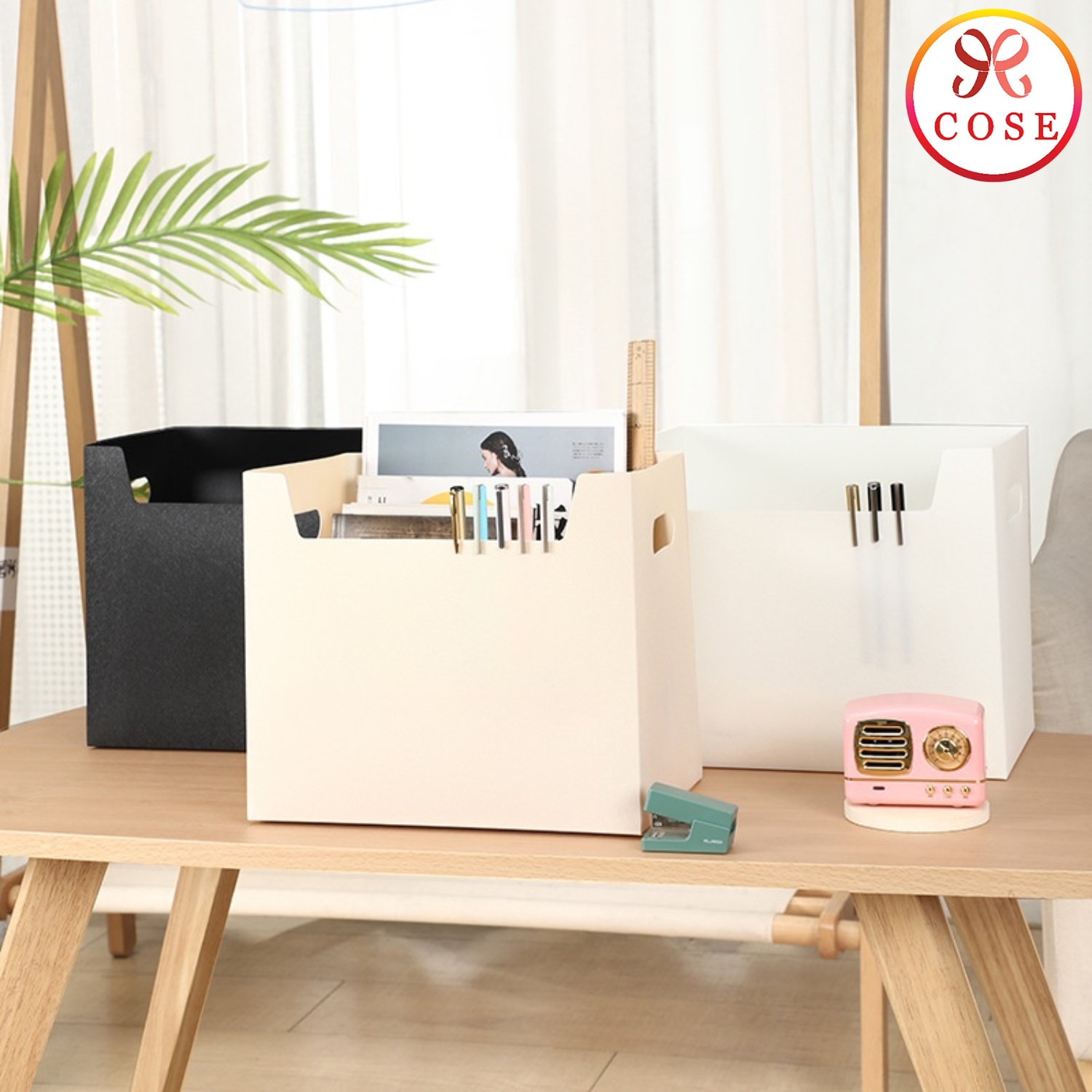 COSE Home Office File Storage Box Books File Box Paper Holders Office ...