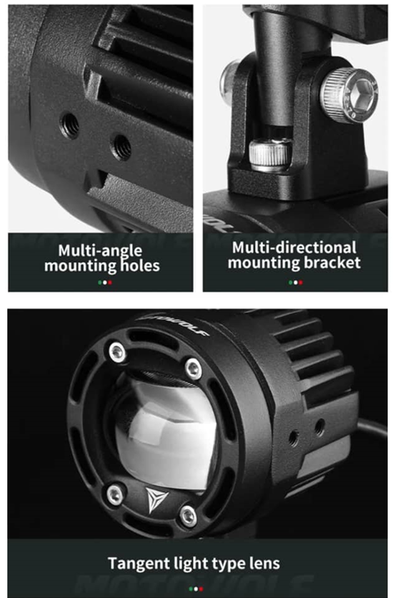 MOTOWOLF Motorcycle ALUMINIUM LED Spotlight Daylight Control Censor ...