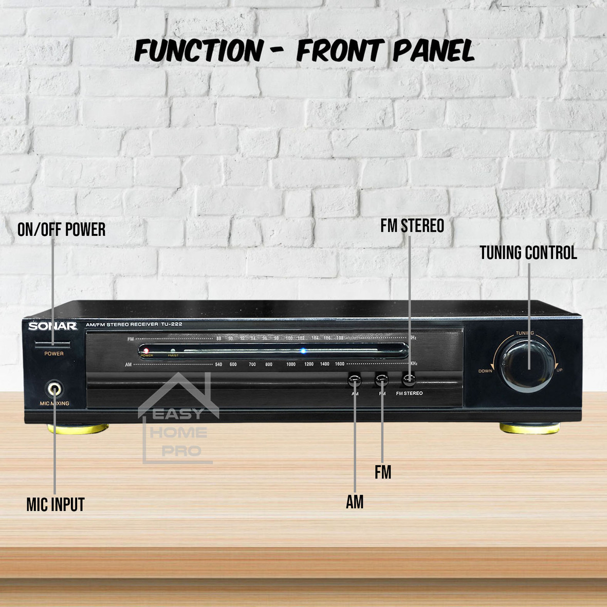 SONAR TU-222 FM Tuner AM Tuner AM/FM Component Tuner for Amplifier ...