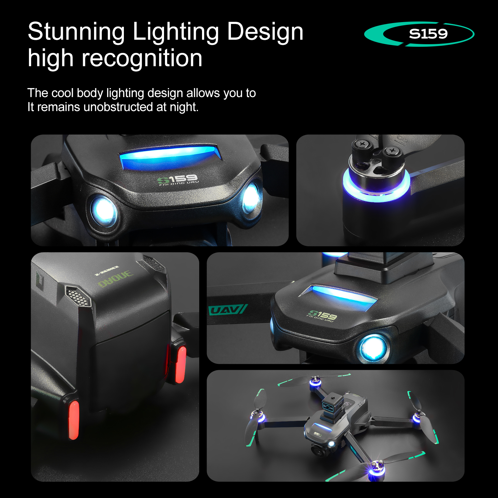 [NEW] S159 Drone 8K HD drone with camera obstacle avoidance Positioning ...