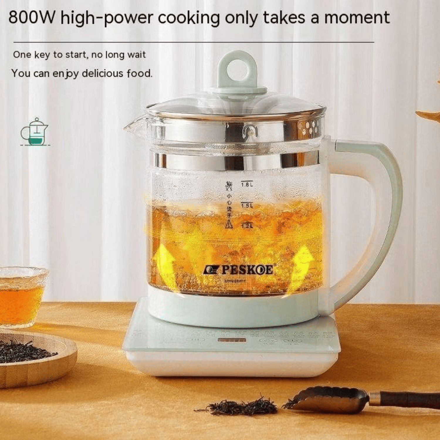 1.8L Portable Multi-Function Health Pot Kettle 28 Modes Electric Thick ...