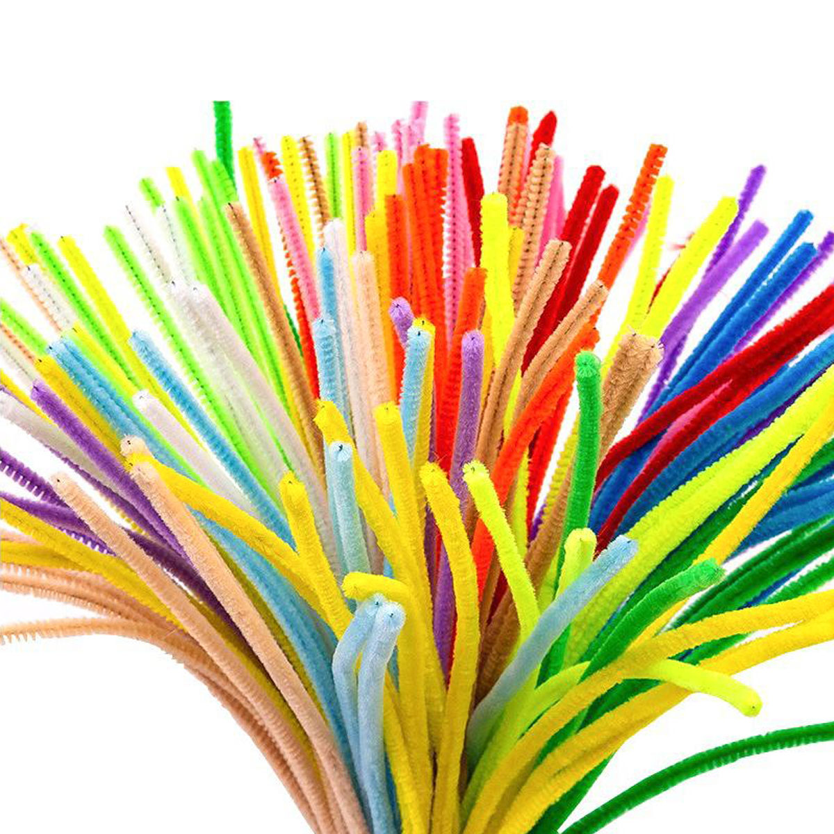 MY 100Pcs Multicolour DIY Chenille Stems Pipe Cleaners Colorful Sticks ...