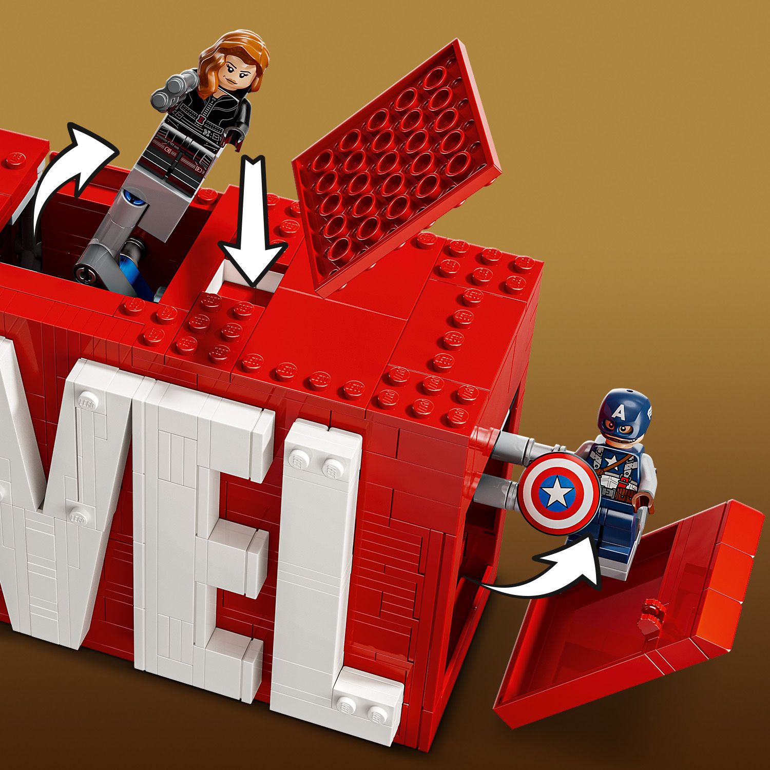 LEGO Super Heroes Marvel 76313 MARVEL Logo & Minifigures (931 Pieces ...
