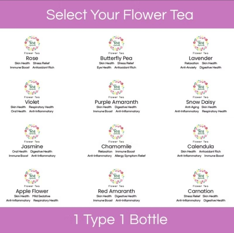 Raya Tea Moments Flower Tea Tubes Christmas 订制花茶礼盒 Teh Bunga Hadiah ...