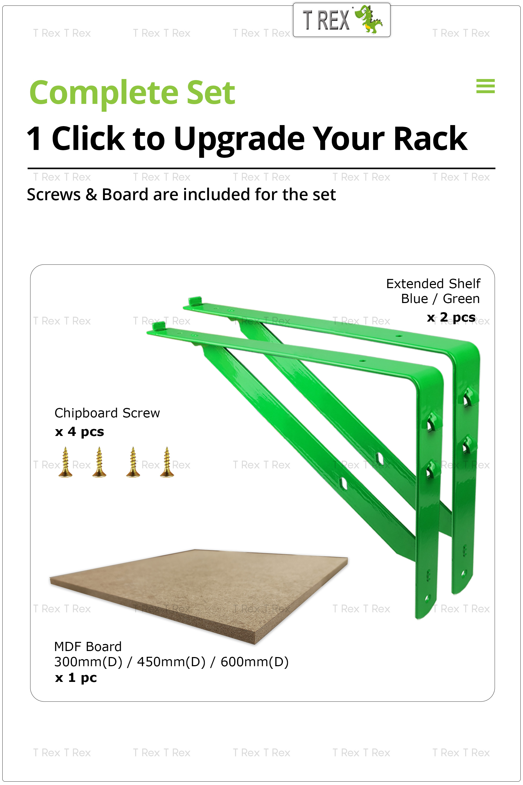 T Rex DIY Metal Extended Shelve Rak / Shelf - Special Designed for T ...
