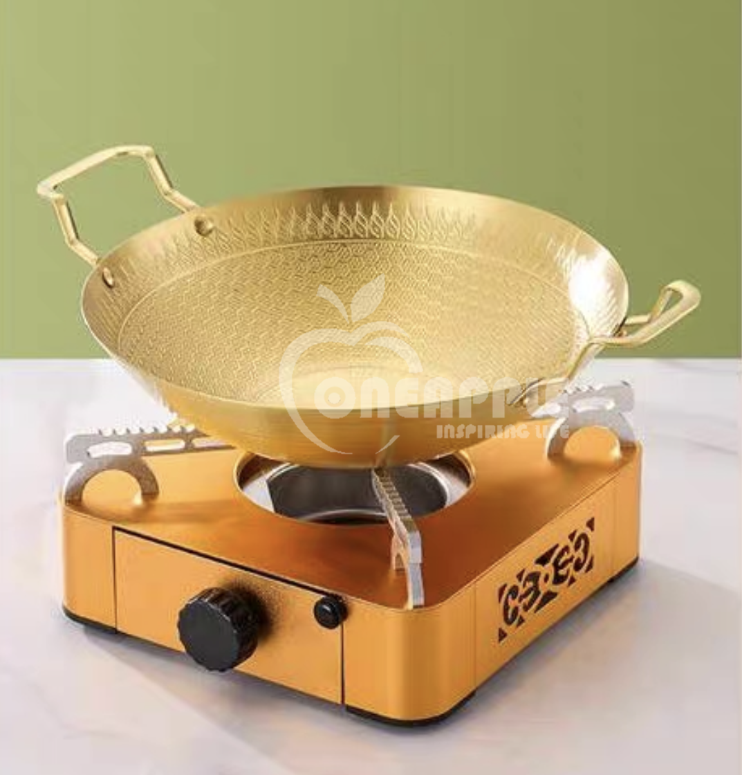 26cm, 28cm, 30cm Korean Honeycomb Sultan Skillet Fryin Stainless Steel ...