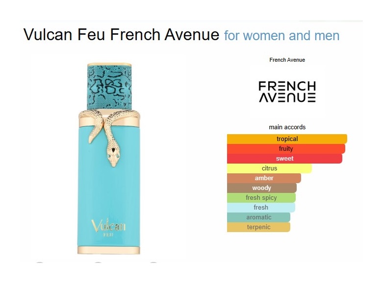 Vulcan Feu perfume French Avenue for men Malachite EDP 100ml For