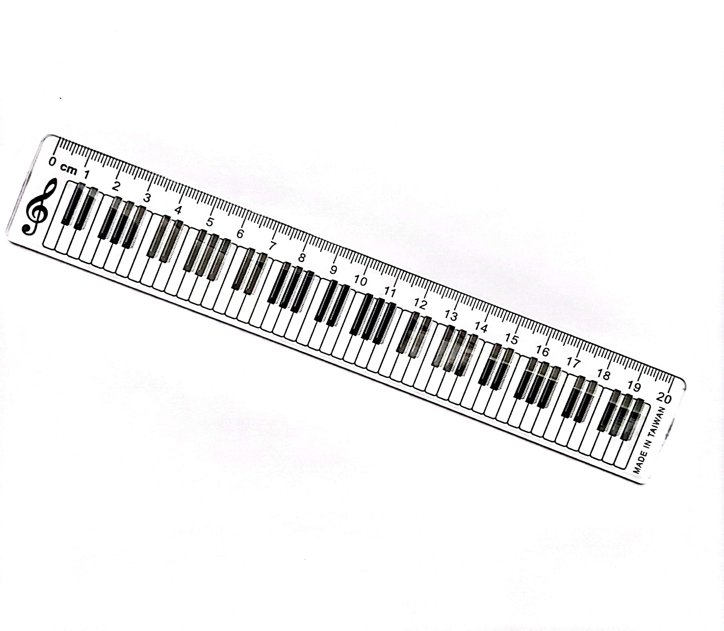 Keyboard design ruler Black or Clear 15cm 20cm Stationery Measuring ...