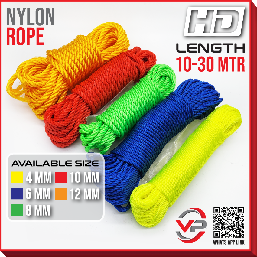 MULTI FUNCTIONAL OUTDOOR NYLON ROPE/CAMPING TENT ROPE/TALI KHEMAH/TALI ...