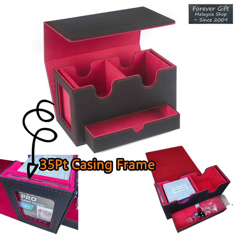TCG Deck Box Big Drawer 35Pt Casing Frame KOTAK KAD | Dice Card Storage ...