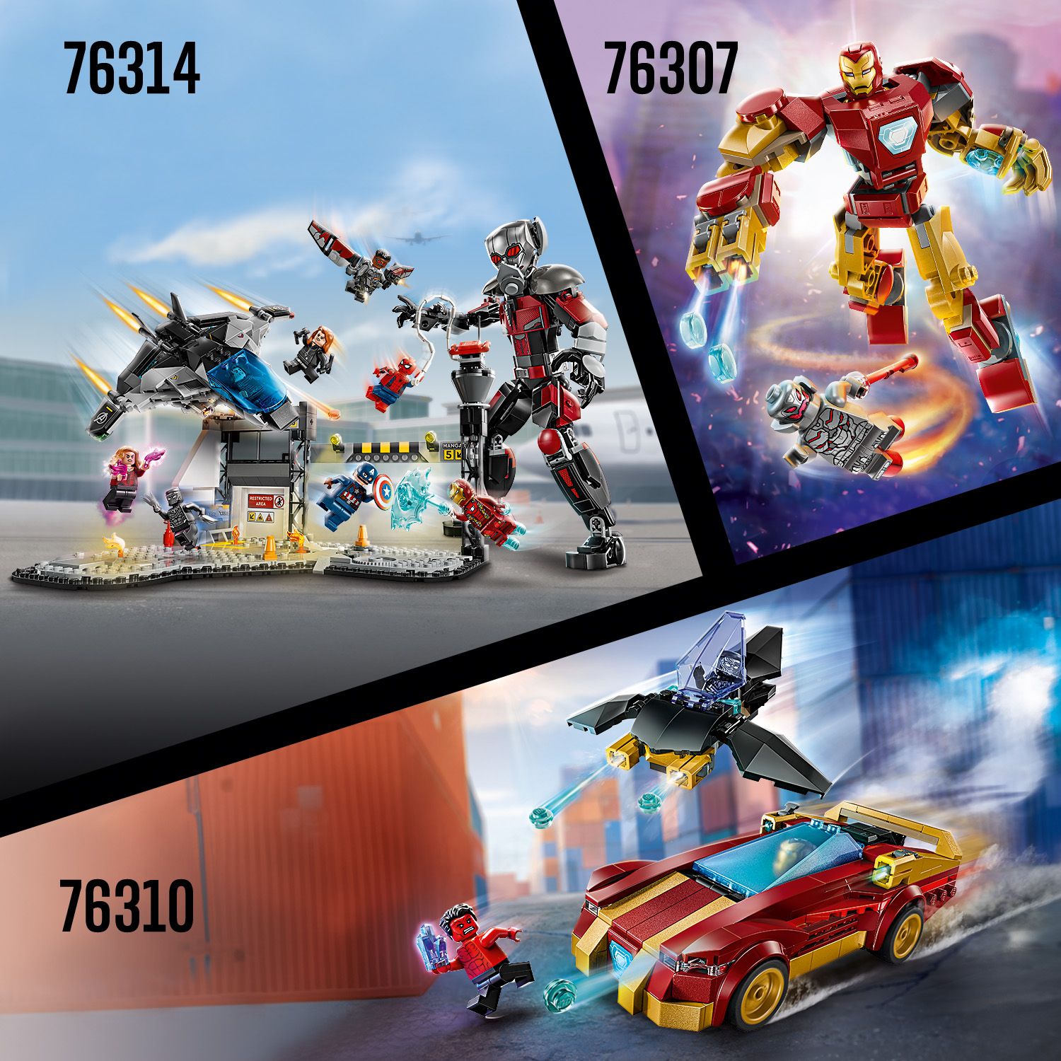 LEGO Super Heroes Marvel 76314 Captain America: Civil War Action Battle ...