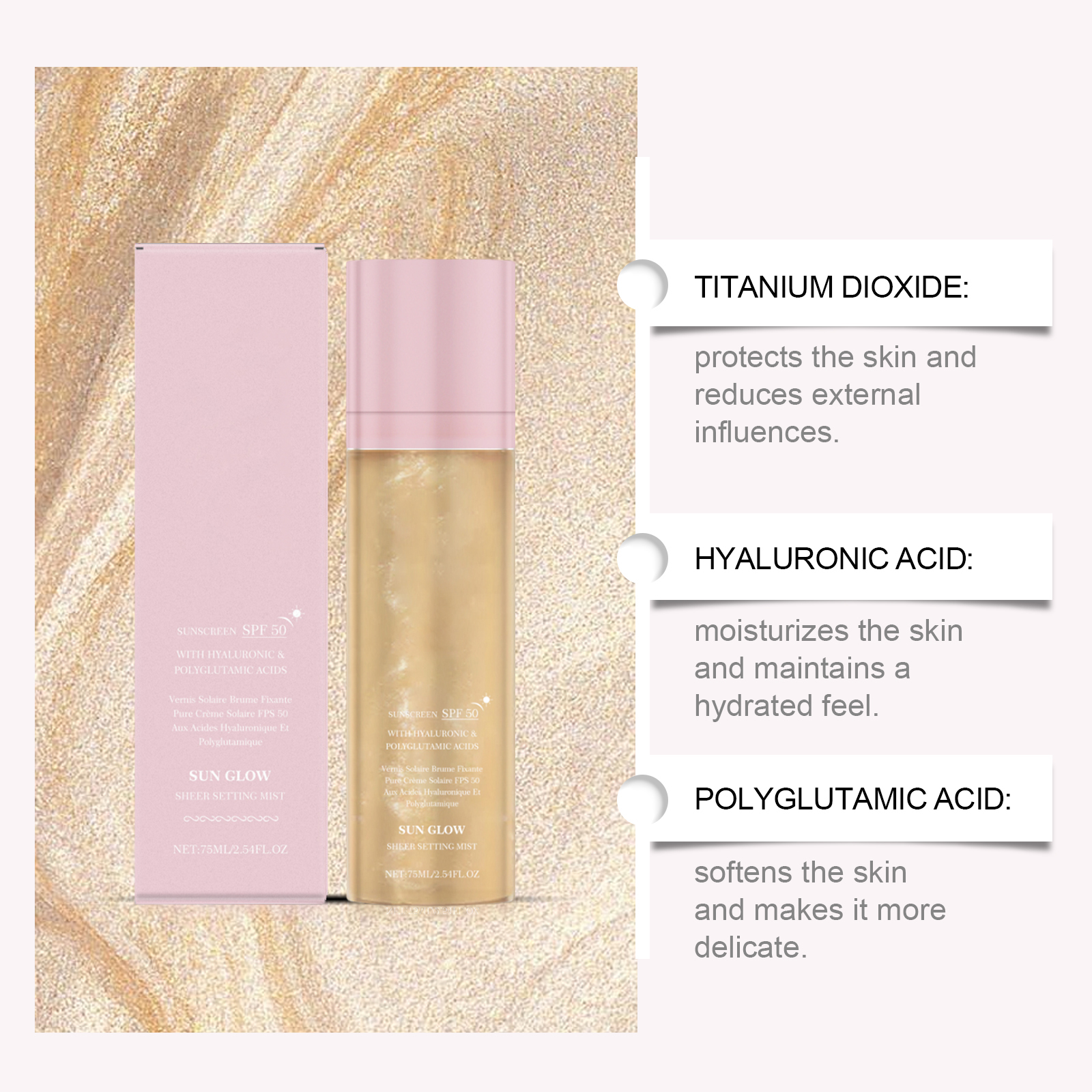 Setting Sunscreen Spray 75ml Sheer Setting Mist Sunscreen Spf 50 Mister ...