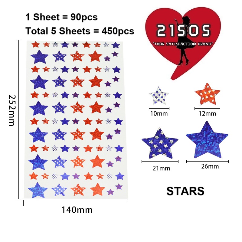 【5 Sheets] Fancy Stickers Emoji Cartoon Self Adhesive Colour Sticker ...