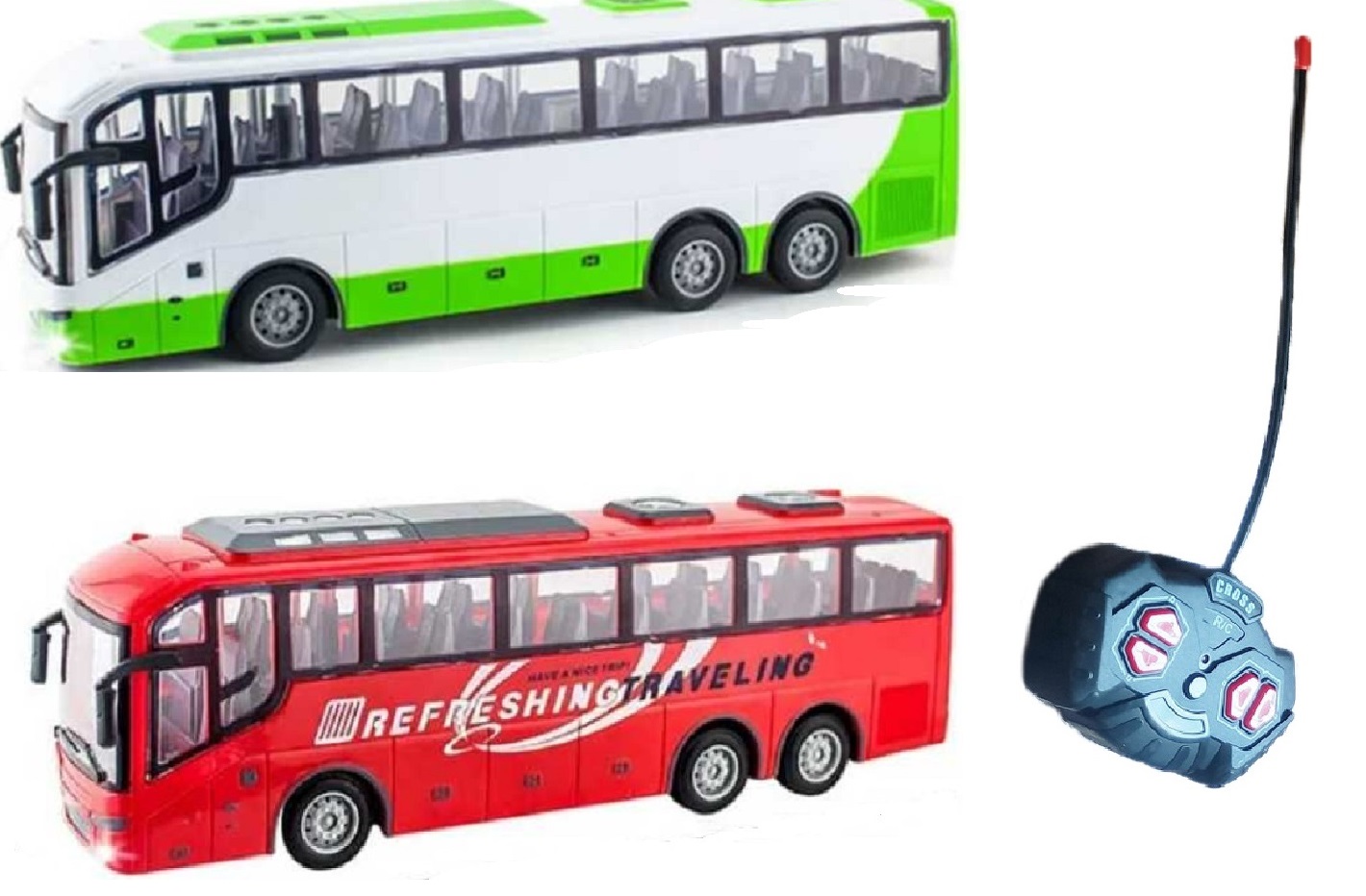 Simulation Remote Control Bus With Light Toy For Kids Vehicles RC ...