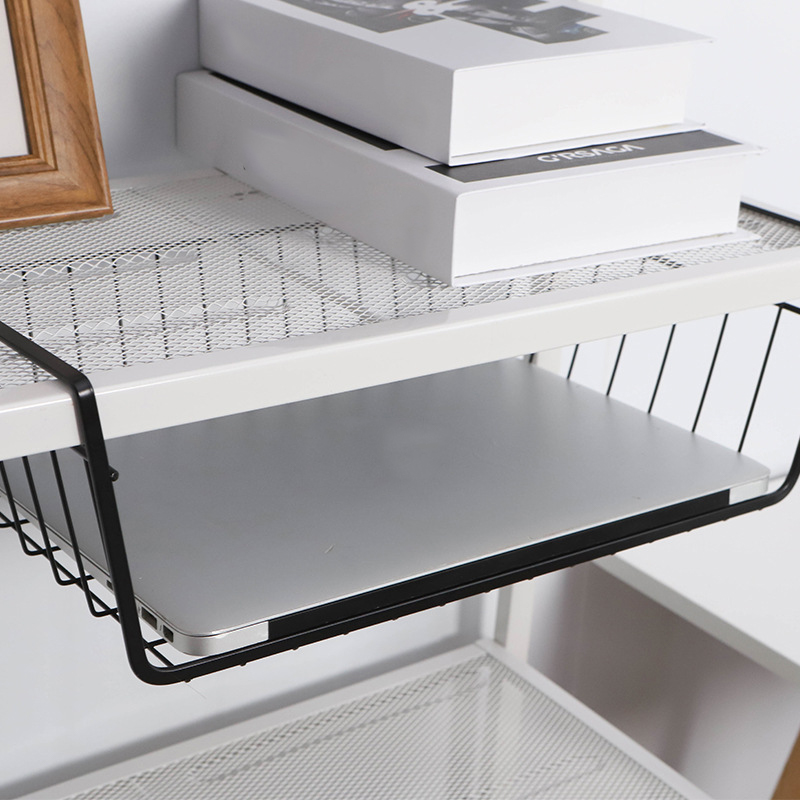 Hanging Under Shelf Iron Mesh Storage Basket Closet Drawer Organizer ...