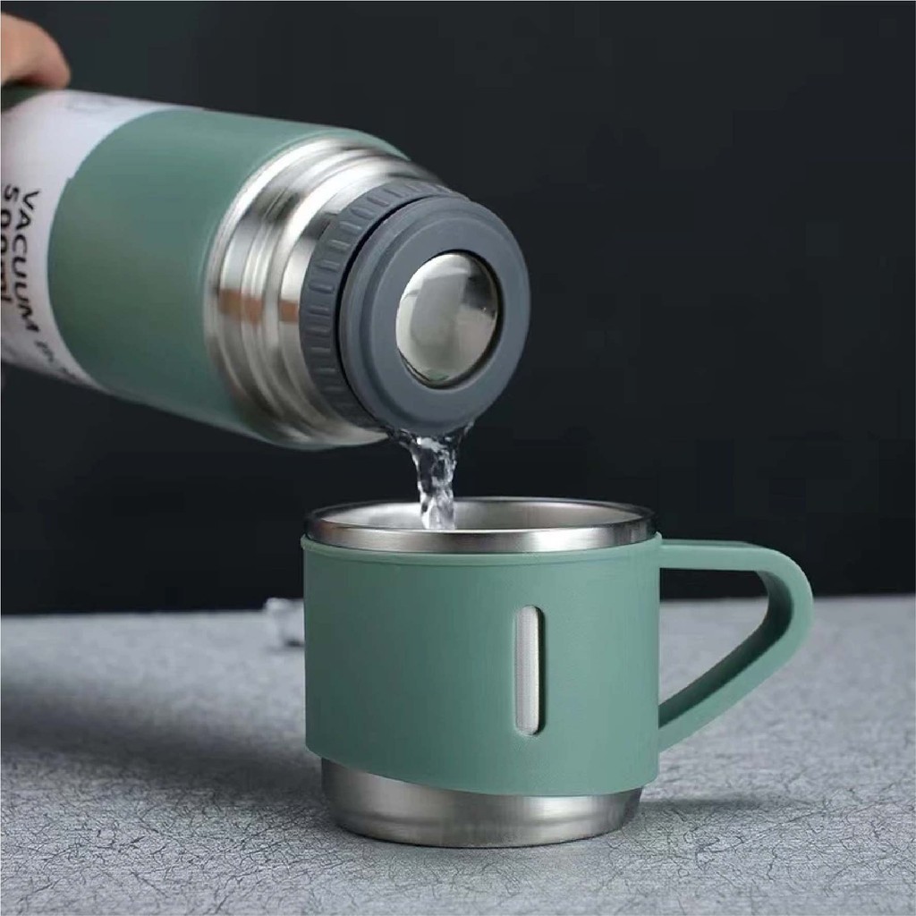 500ML SUS304 Thermal Flask Set with Cup | 12-Hour Insulation Vacuum ...