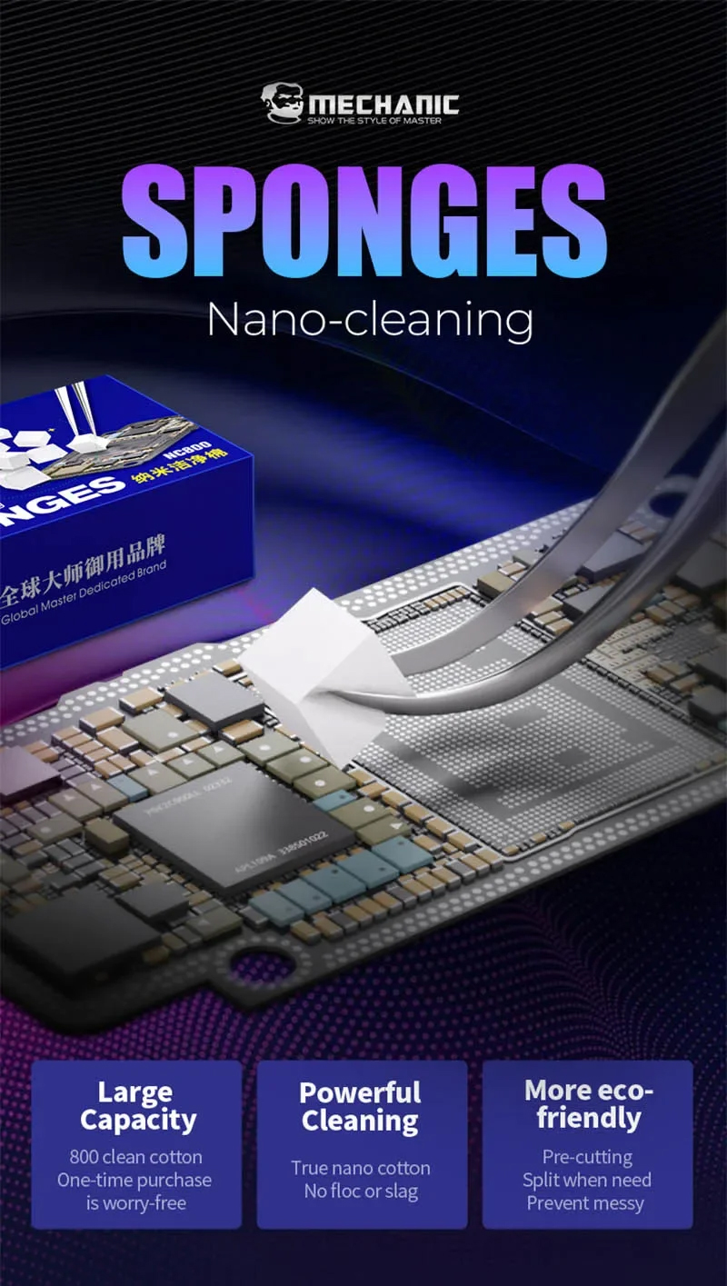 Mechanic NC800 Nano Sponge Cleaning No Residue Phone Screen PCB ...