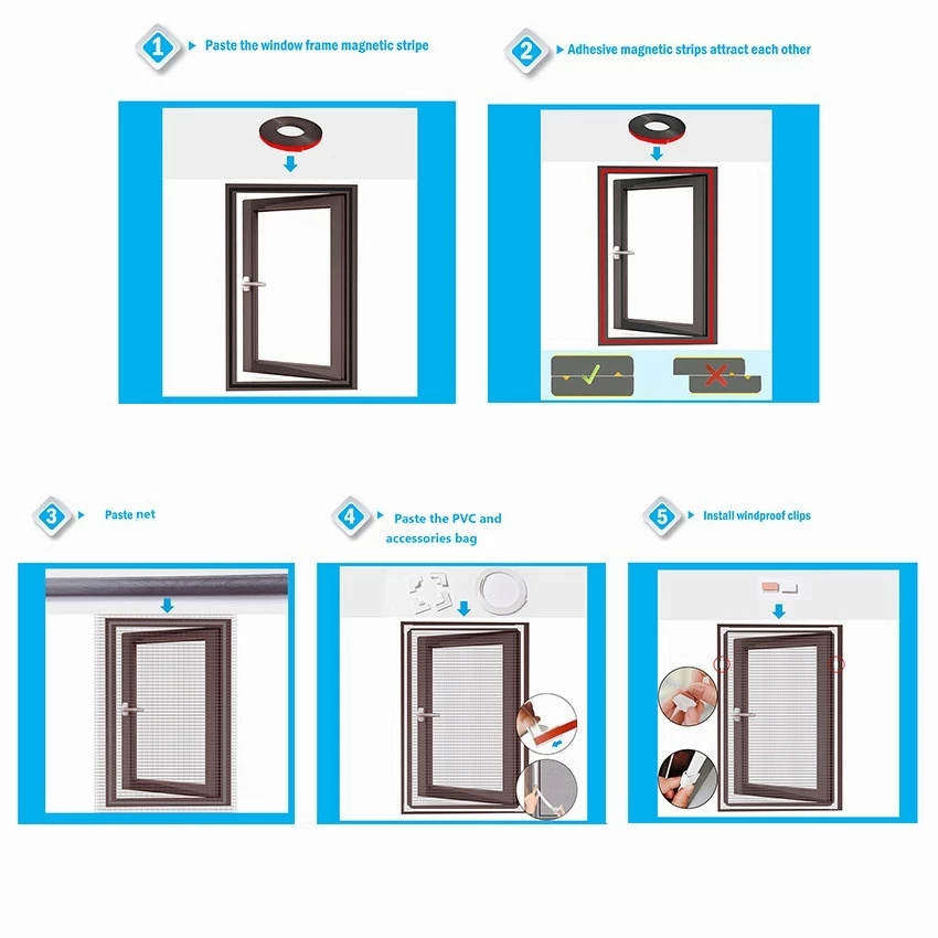 LARGE SIZE Magnet Screen Sticky Type ( Full Set - ALL Frame ) DIY ...