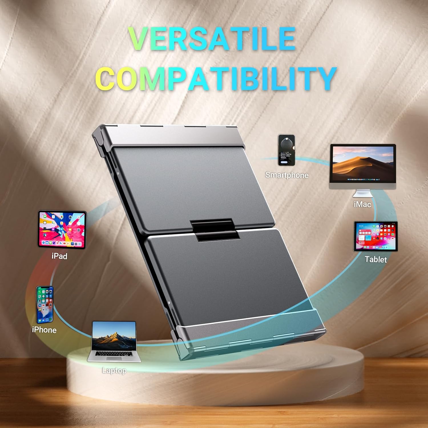 iClever BK05S Foldable Bluetooth Keyboard, Portable Wireless Folding