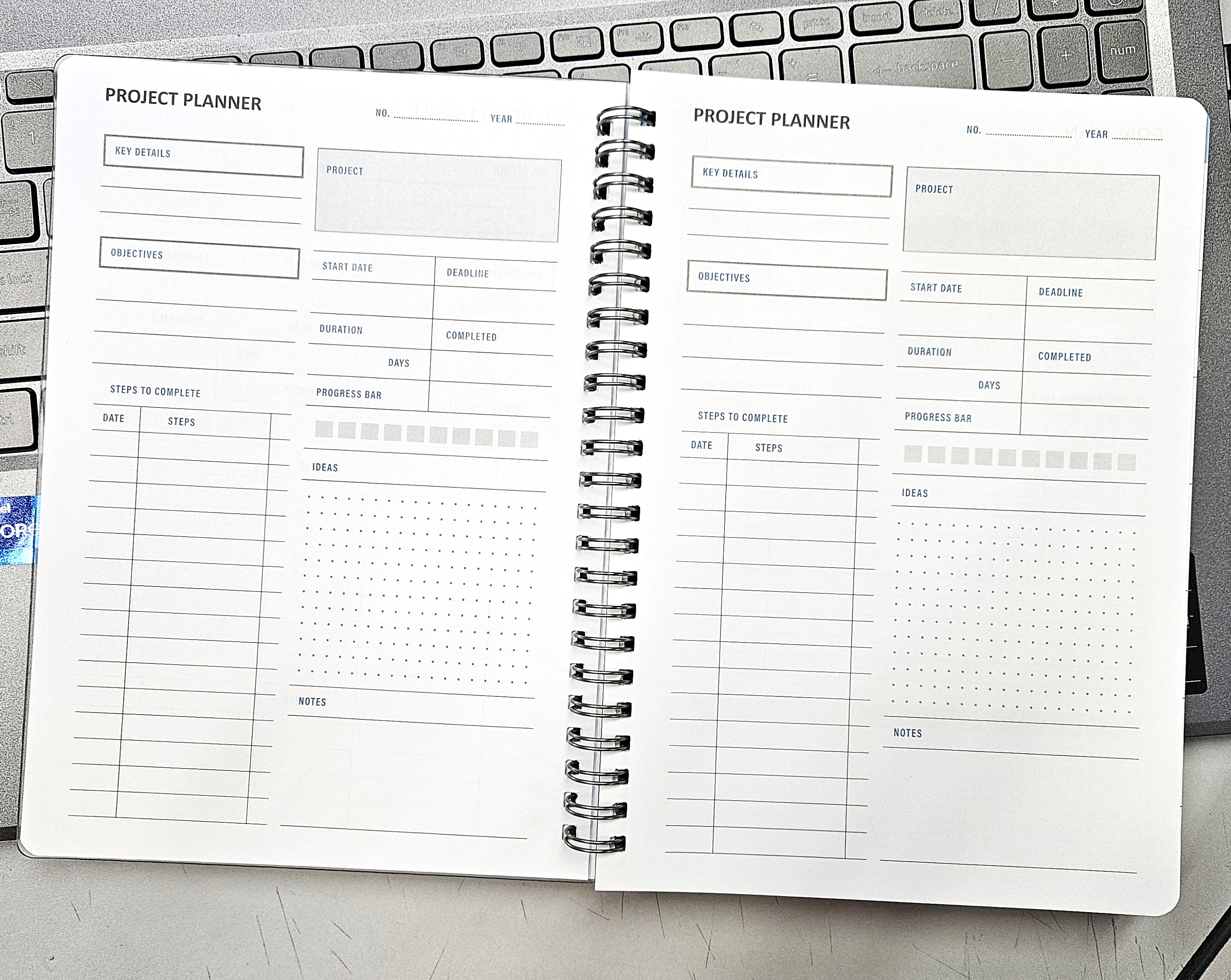 2025 Waterproof PP plastic Cover Wire O Bind Planner Diary Month ...