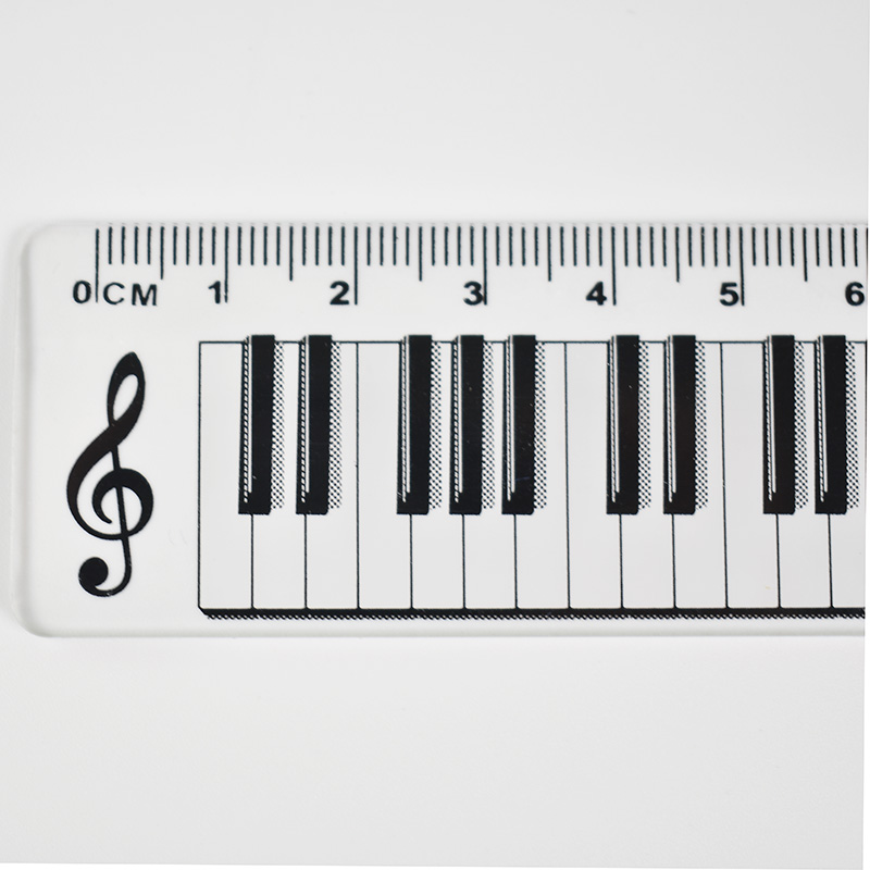 Keyboard design ruler Black or Clear 15cm 20cm Stationery Measuring ...