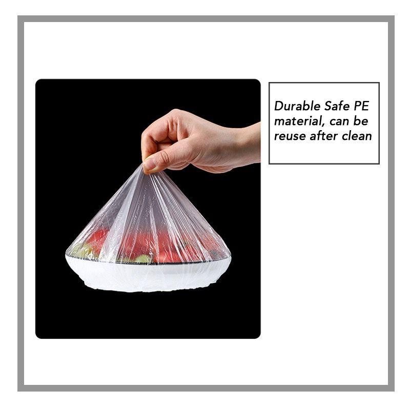 Food Grade Disposable Plastic Wrap Food Cover (100pcs) | Fresh Keeping ...