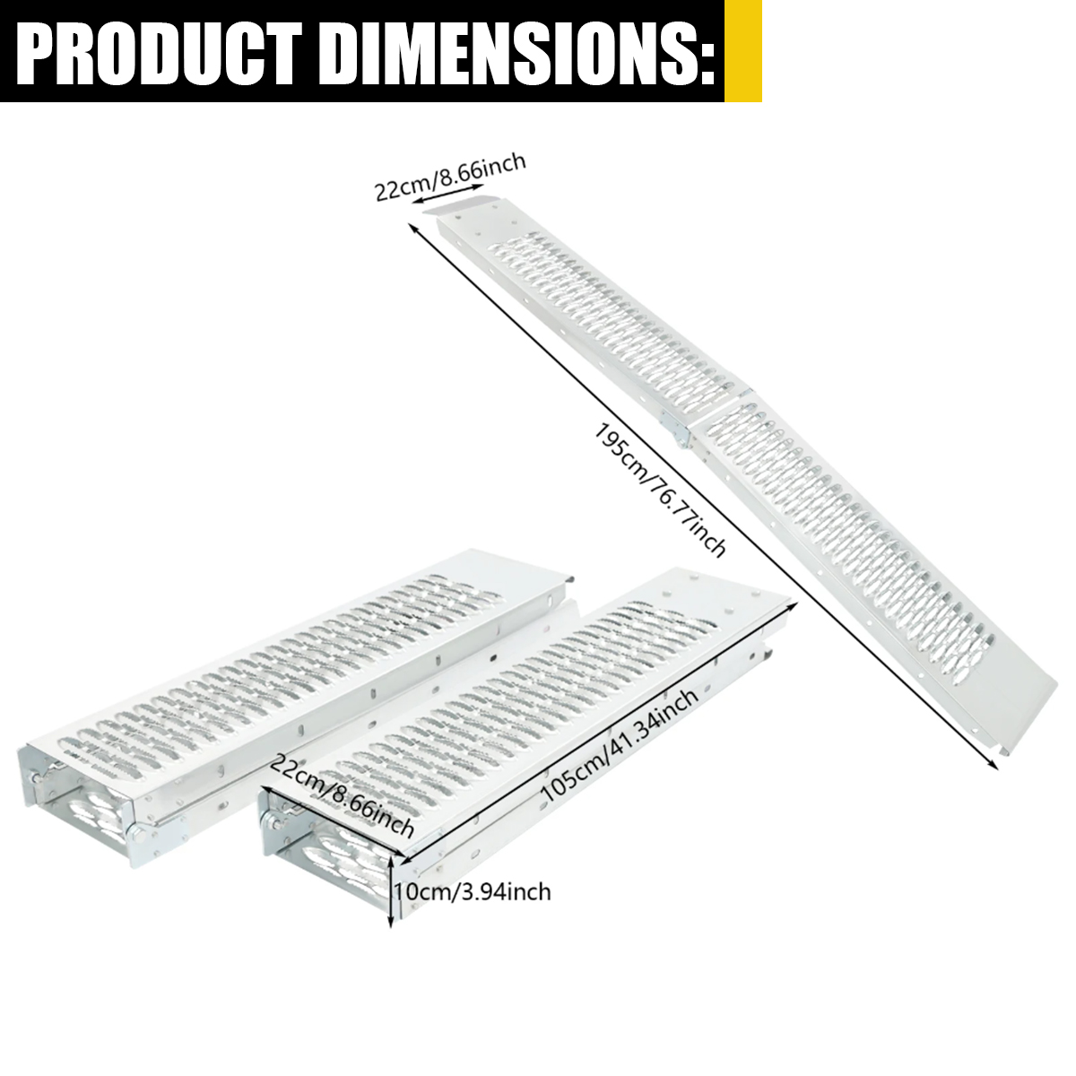 Motorcycle Bike Stage Folding Ladder Ramp HeavyDuty Motocycle Bike Ramp ...