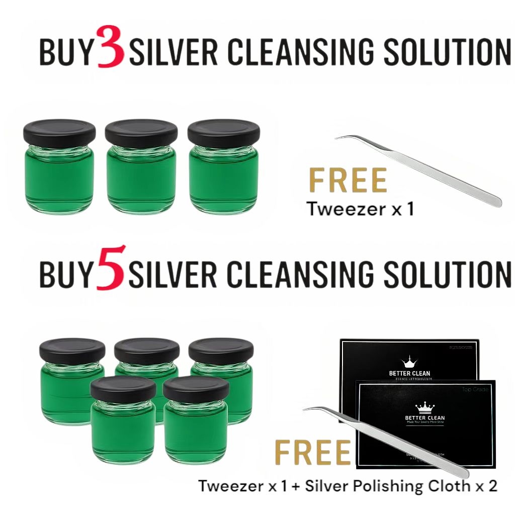 KCJewelry - 50ml Silver Cleaning Solution Polishing Cloth/Wash Cleaner ...