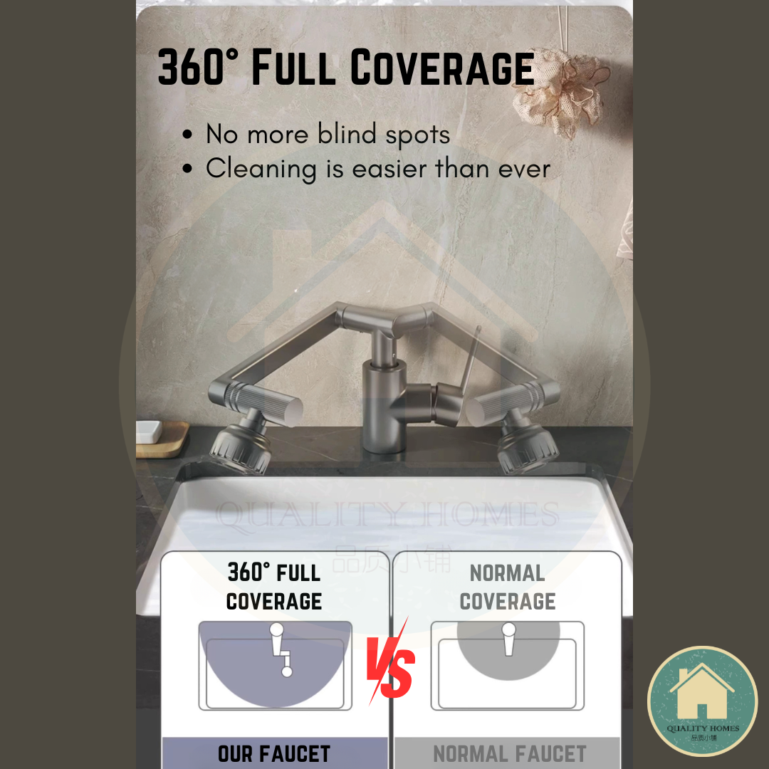 Quality Homes 1080 Rotation Faucet Stainless Steel Kitchen Sink Basin ...