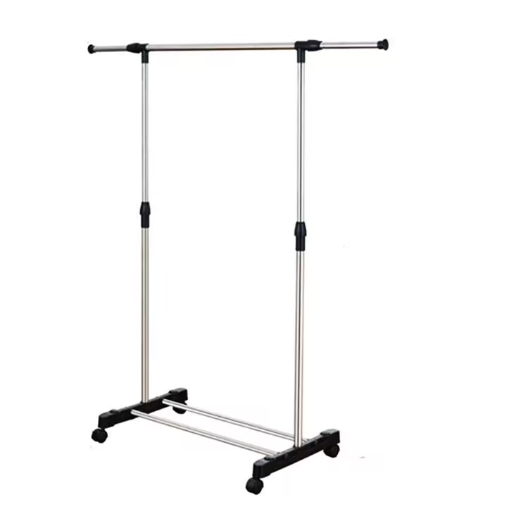 Single Rod Drying Rack Indoor Bedroom Balcony Drying Clothesline Pole ...