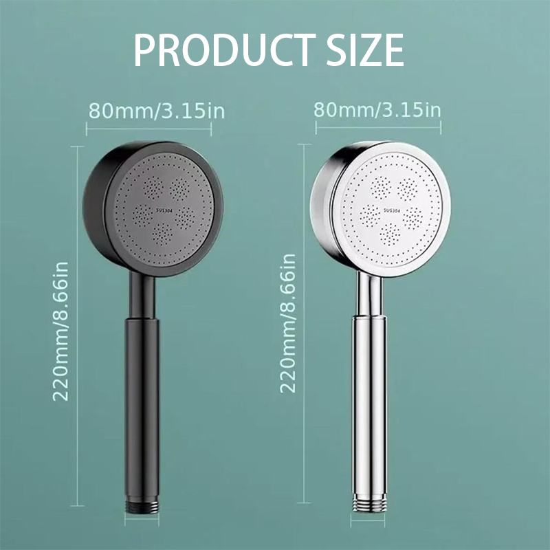304 Stainless Steel Shower High Pressure Hand Shower Head Bathroom ...