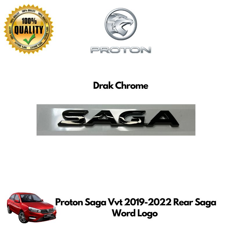 Proton Saga Vvt 2019-2022 Rear Saga Word Logo | Shopee Singapore