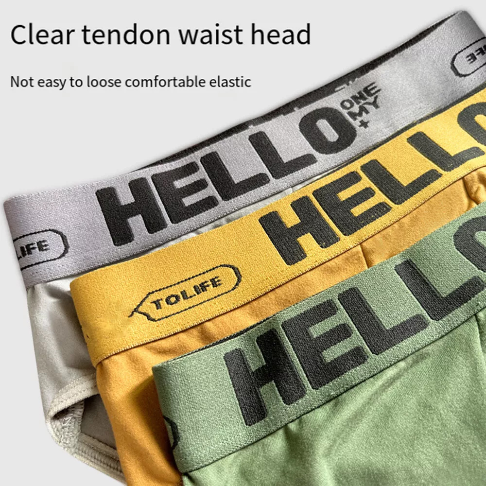 3/5 Pcs Set New Solid Color Men's Briefs Men Underwear Male Triangle ...