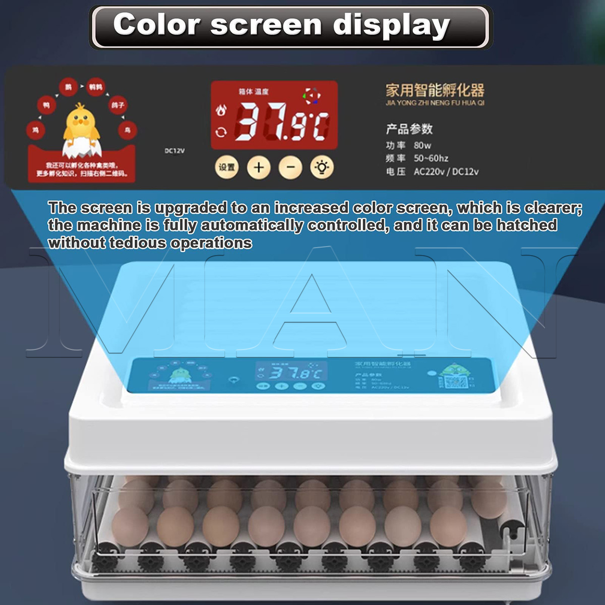 MESIN 134 Eggs Auto Turning Incubator Thermostatic Hatching Machine ...