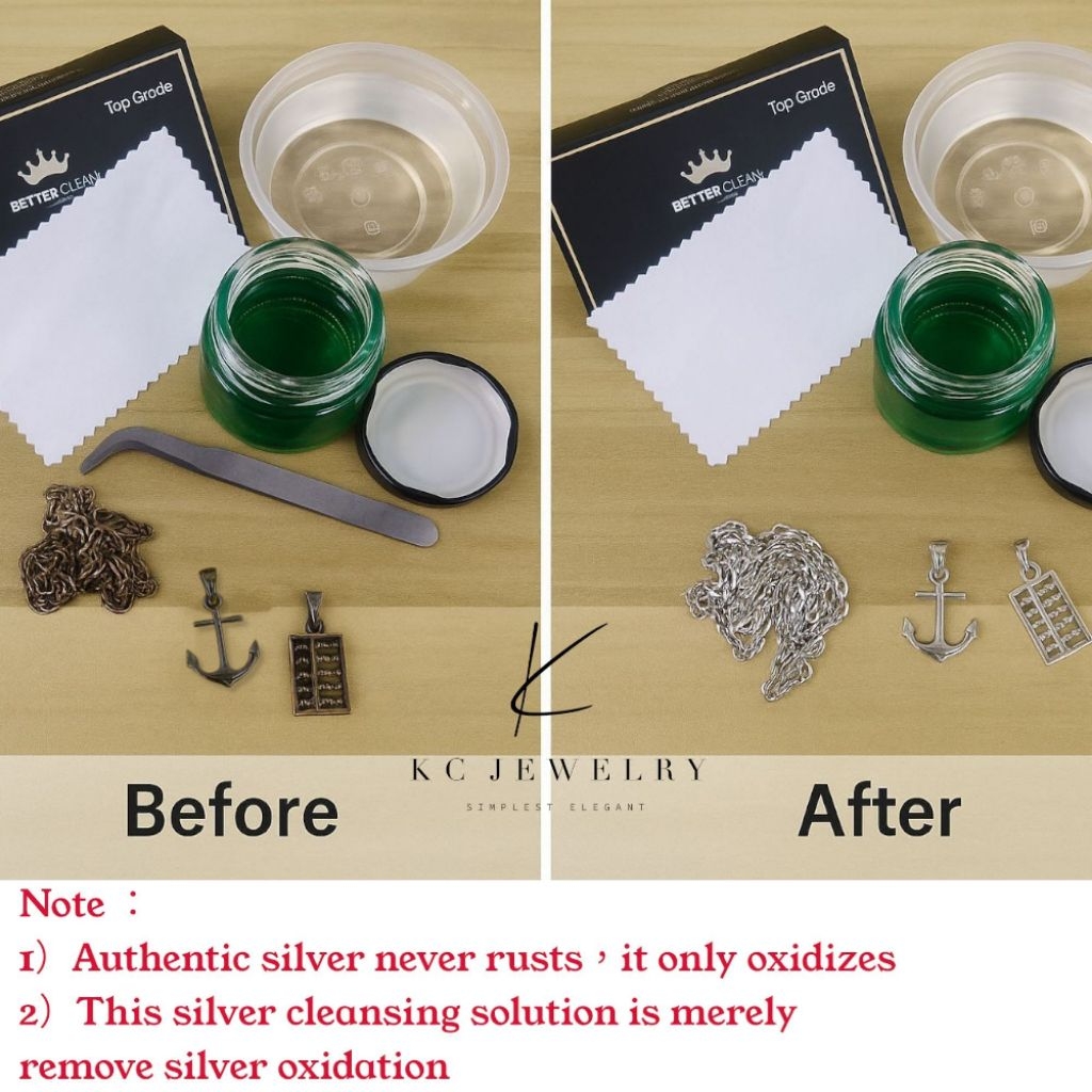 KCJewelry - 50ml Silver Cleaning Solution Polishing Cloth/Wash Cleaner ...