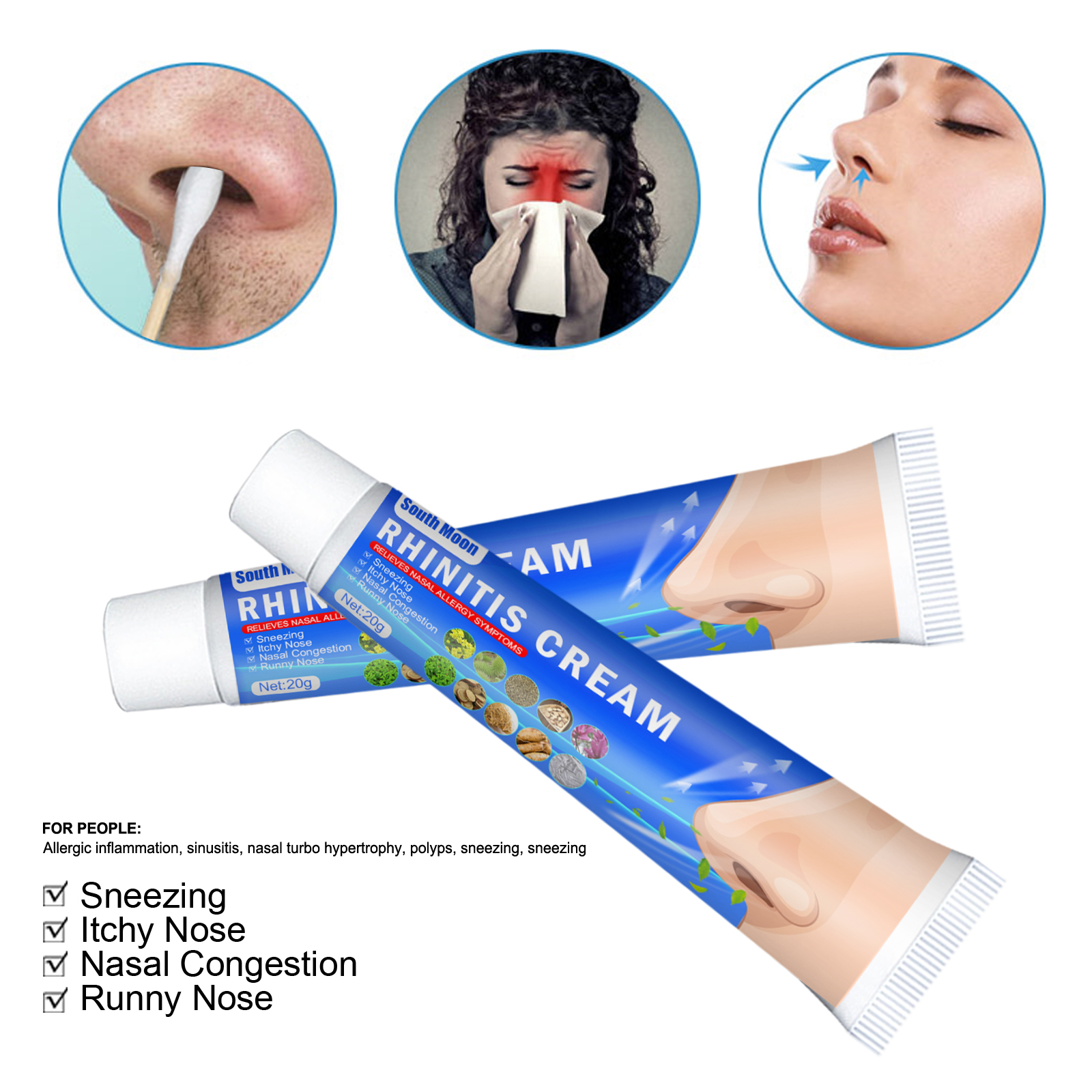 Rhinitis Nose Nasal Cream20gSinusitis Treatment Allergic Rhinitis ...