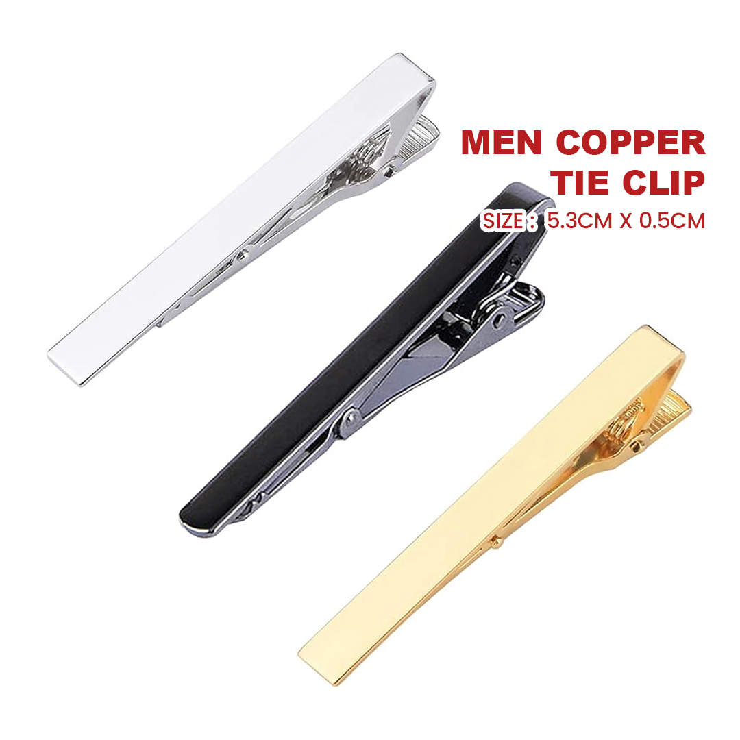 SIMPLICO Men Copper Tie Clip Men's Fashion Necktie Pin Clipper Pin ...