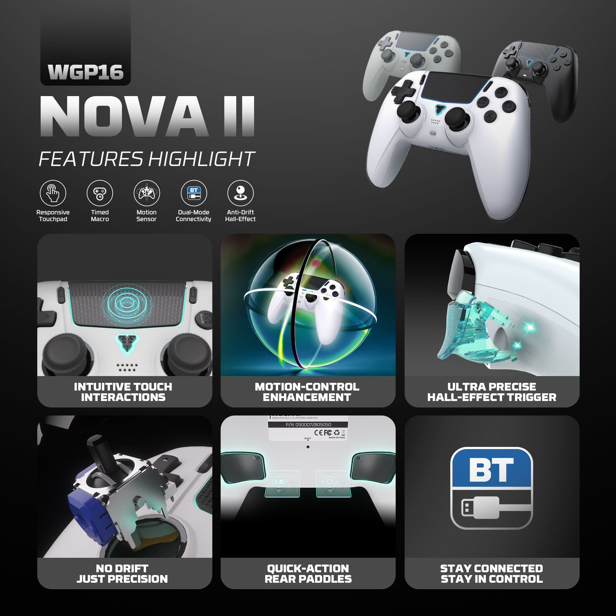 Fantech Nova II WGP16 Wireless Controller | Hall-Effect Sticks ...