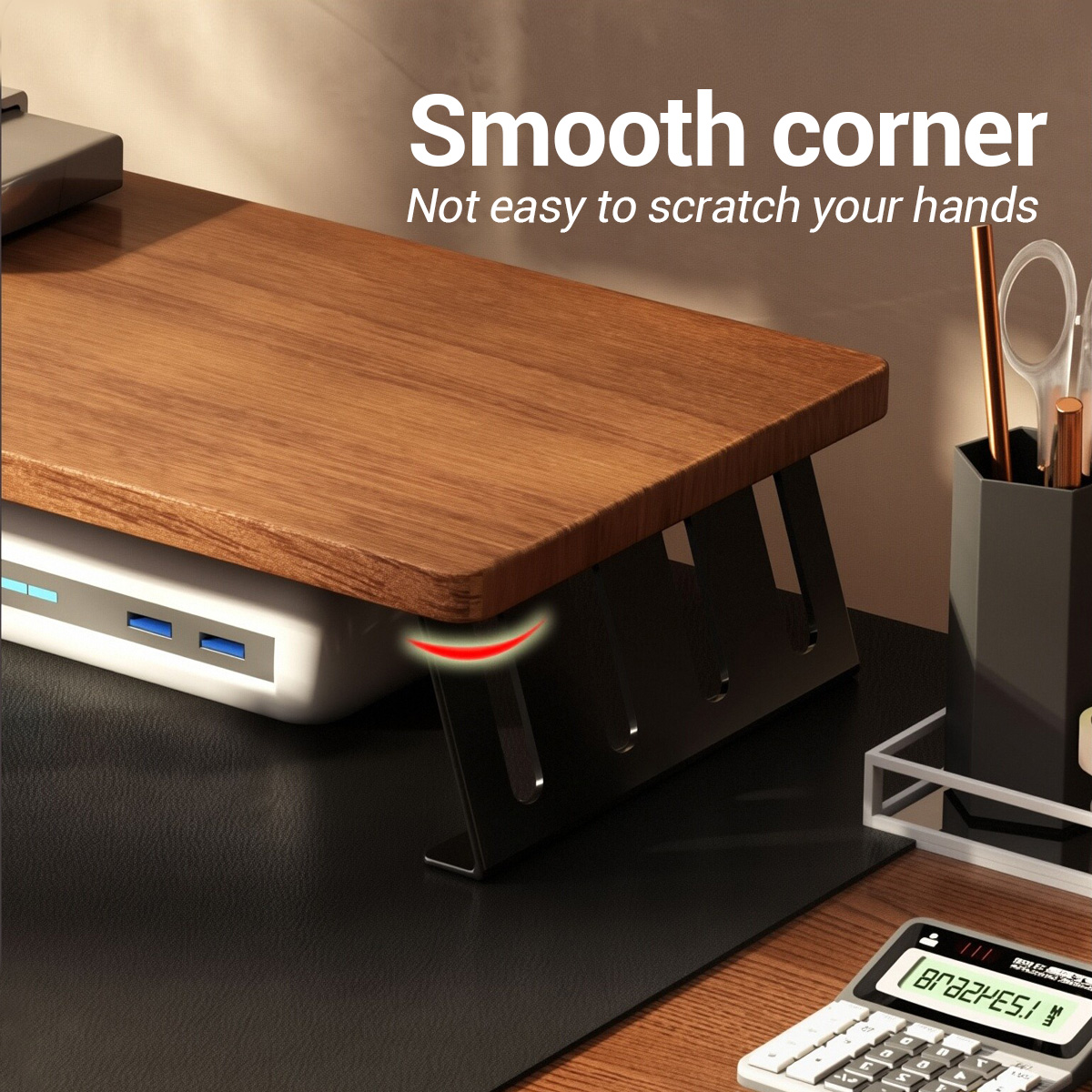 Computer Monitor Height Increasing Rack Laptop Monitor Riser Stand Desk ...